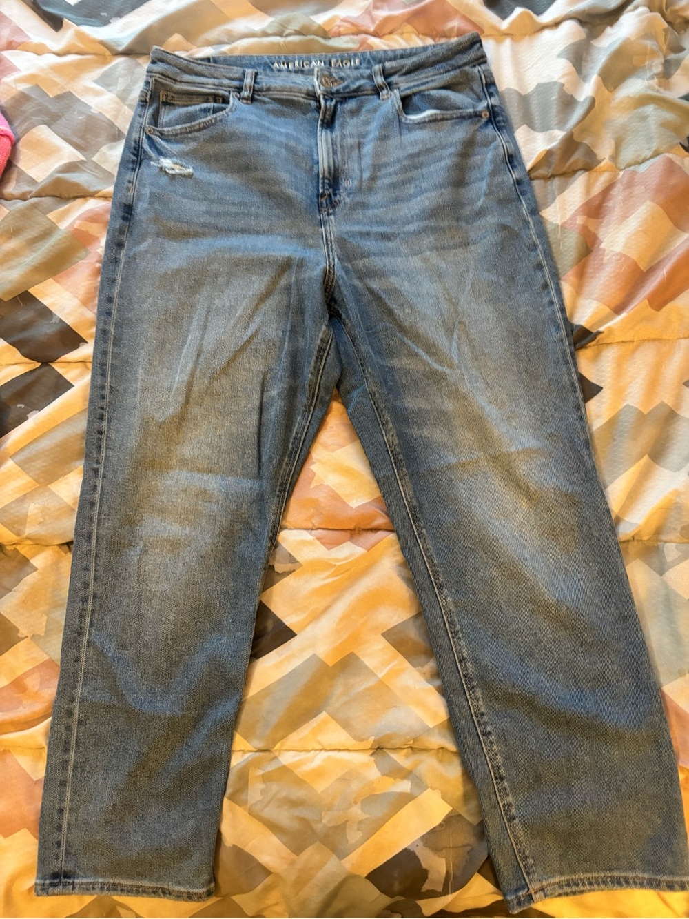 American Eagle Outfitters Mom Jean Light Blue Denim Jeans - 14 Short